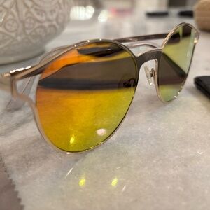 Quay Australia Gold Aviator Sunglasses